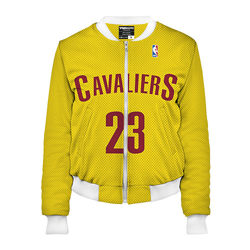 Женский бомбер Cavaliers Cleveland 23: Yellow / 3D-Белый – фото 1