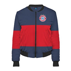 Бомбер женский Bayern Munchen - Red-Blue FCB 2022 NEW, цвет: 3D-черный