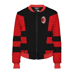 Бомбер женский АC Milan: Black Sport, цвет: 3D-красный