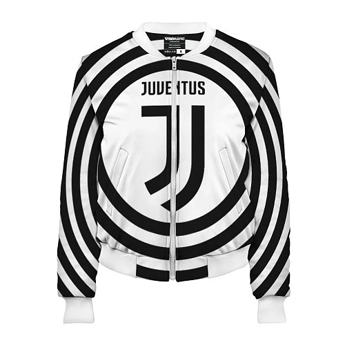 Женский бомбер FC Juventus Round / 3D-Белый – фото 1