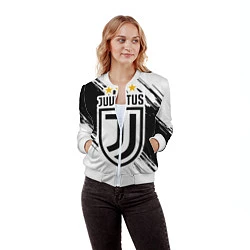 Бомбер женский Juventus: 3 Stars, цвет: 3D-белый — фото 2