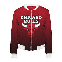 Бомбер женский CHICAGO BULLS, цвет: 3D-белый