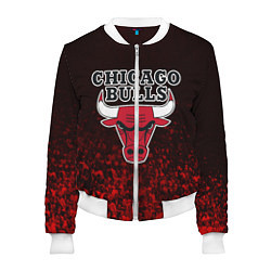 Бомбер женский CHICAGO BULLS, цвет: 3D-белый