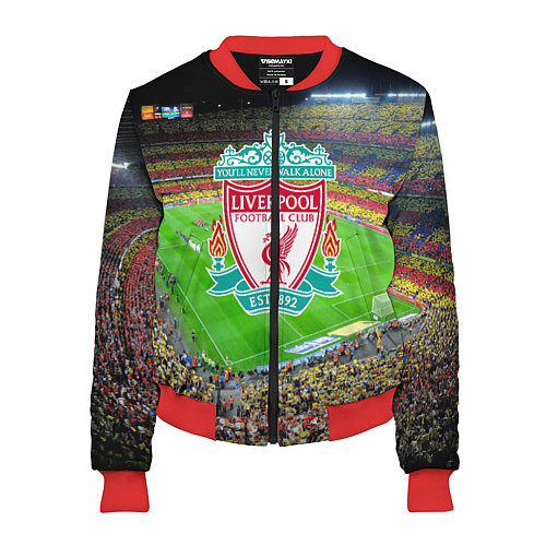 Женский бомбер FC Liverpool / 3D-Красный – фото 1