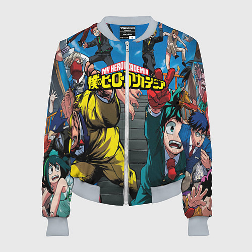 Женский бомбер My Hero Academia все герои / 3D-Меланж – фото 1