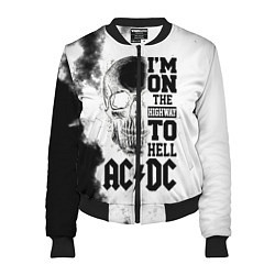 Бомбер женский I'm on the highway to hell ACDC, цвет: 3D-черный