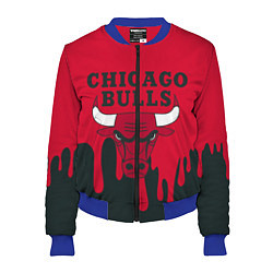 Бомбер женский Chicago Bulls, цвет: 3D-синий