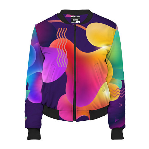 Женский бомбер Rainbow T-Shirt / 3D-Черный – фото 1