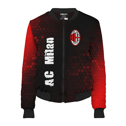 Женский бомбер AC MILAN AC Milan Графика / 3D-Черный – фото 1