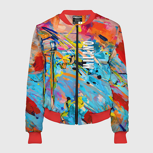 Женский бомбер Vanguard fashion pattern Milano / 3D-Красный – фото 1