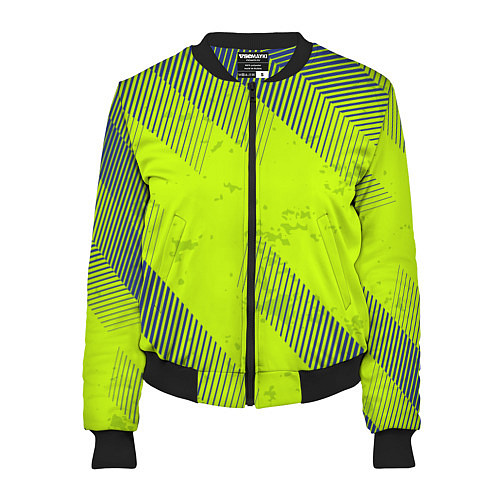 Женский бомбер Green sport style / 3D-Черный – фото 1