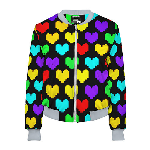 Женский бомбер Undertale heart pattern / 3D-Меланж – фото 1