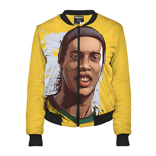 Женский бомбер Ronaldinho Art / 3D-Черный – фото 1