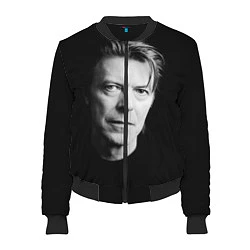 Бомбер женский David Bowie: Black Face, цвет: 3D-черный