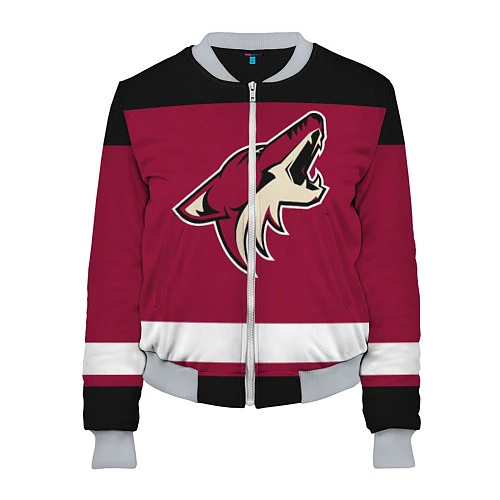 Женский бомбер Arizona Coyotes / 3D-Меланж – фото 1