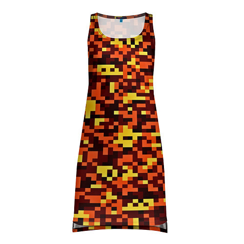 Женская туника Камуфляж пиксельный: оранжевый/желтый / 3D-принт – фото 1