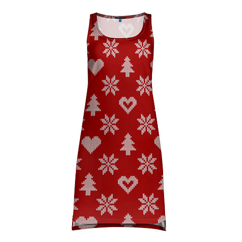 Женская туника Красный рождественский свитер / 3D-принт – фото 1