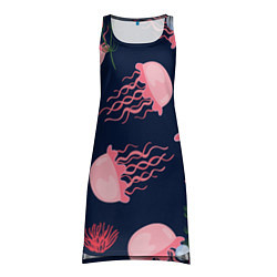 Туника женская Розовые медузы, цвет: 3D-принт