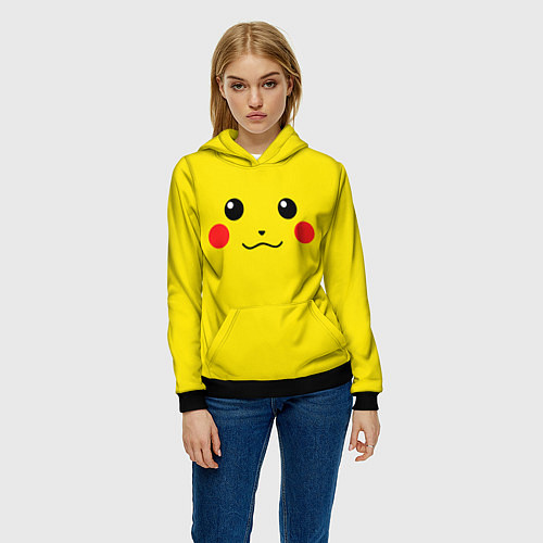 Женская толстовка Happy Pikachu / 3D-Черный – фото 3