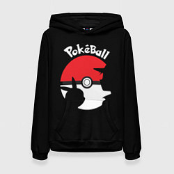 Толстовка-худи женская Pokeball, цвет: 3D-черный