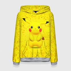 Толстовка-худи женская Pikachu, цвет: 3D-меланж