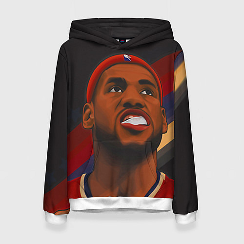 Женская толстовка LeBron Smile / 3D-Белый – фото 1