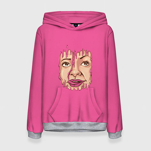 Женская толстовка Pink / 3D-Меланж – фото 1