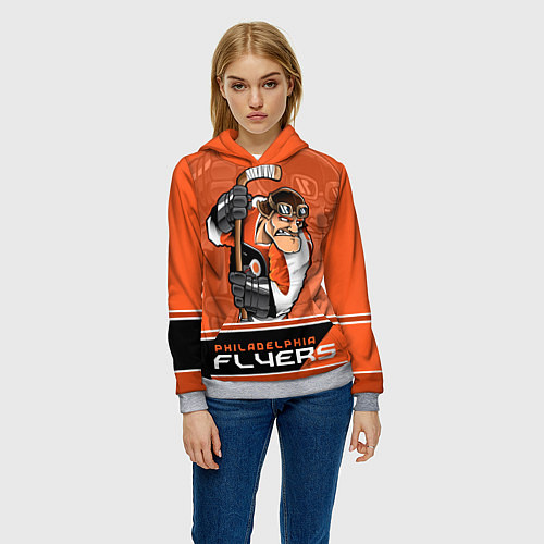 Женская толстовка Philadelphia Flyers / 3D-Меланж – фото 3