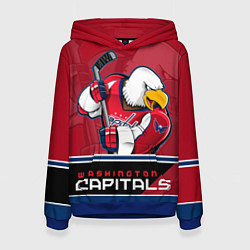 Толстовка-худи женская Washington Capitals, цвет: 3D-синий