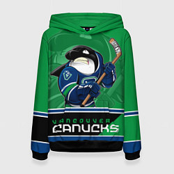 Толстовка-худи женская Vancouver Canucks, цвет: 3D-черный