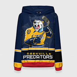 Толстовка-худи женская Nashville Predators, цвет: 3D-красный