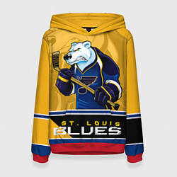 Толстовка-худи женская St. Louis Blues, цвет: 3D-красный