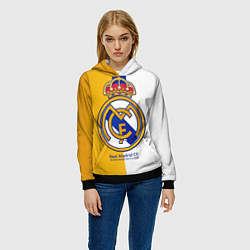Толстовка-худи женская Real Madrid CF, цвет: 3D-черный — фото 2