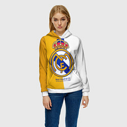 Толстовка-худи женская Real Madrid CF, цвет: 3D-белый — фото 2