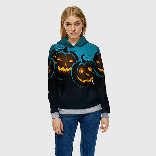 Женская толстовка Halloween3 / 3D-Меланж – фото 3