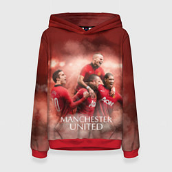 Толстовка-худи женская Manchester United, цвет: 3D-красный