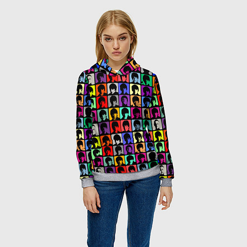 Женская толстовка The Beatles: pop-art / 3D-Меланж – фото 3