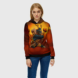 Толстовка-худи женская Шадоу Шаман, цвет: 3D-черный — фото 2