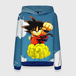 Толстовка-худи женская Small Goku, цвет: 3D-синий