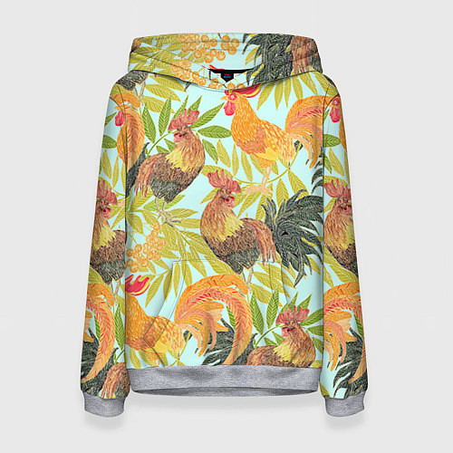 Женская толстовка Год петуха 2017 / 3D-Меланж – фото 1
