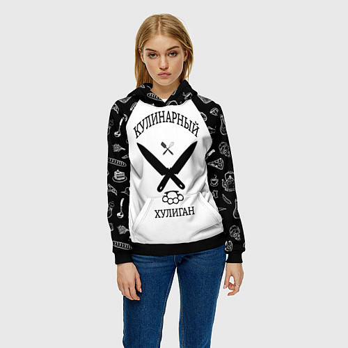 Женская толстовка Повар 1 / 3D-Черный – фото 3