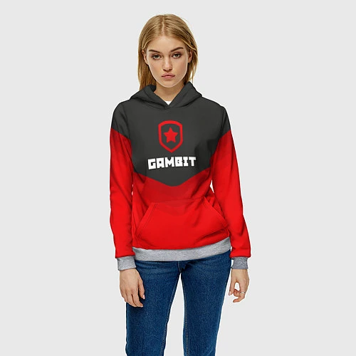 Женская толстовка Gambit Gaming Uniform / 3D-Меланж – фото 3