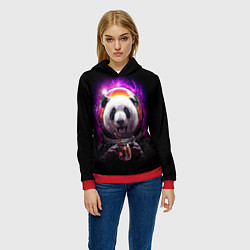Толстовка-худи женская Panda Cosmonaut, цвет: 3D-красный — фото 2