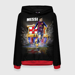 Толстовка-худи женская Messi FCB, цвет: 3D-красный