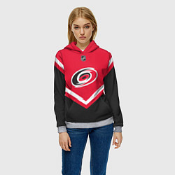 Толстовка-худи женская NHL: Carolina Hurricanes, цвет: 3D-меланж — фото 2