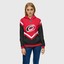 Толстовка-худи женская NHL: Carolina Hurricanes цвета 3D-красный — фото 2