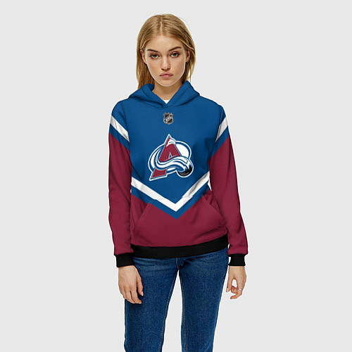 Женская толстовка NHL: Colorado Avalanche / 3D-Черный – фото 3