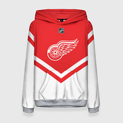 Толстовка-худи женская NHL: Detroit Red Wings, цвет: 3D-меланж