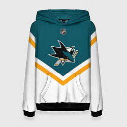 Толстовка-худи женская NHL: San Jose Sharks, цвет: 3D-черный