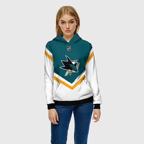 Женская толстовка NHL: San Jose Sharks / 3D-Черный – фото 3